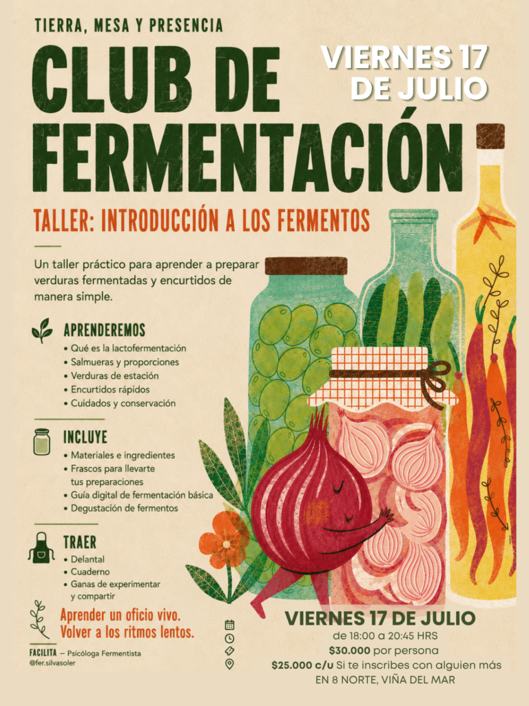 Taller de fermentación en Viña del Mar